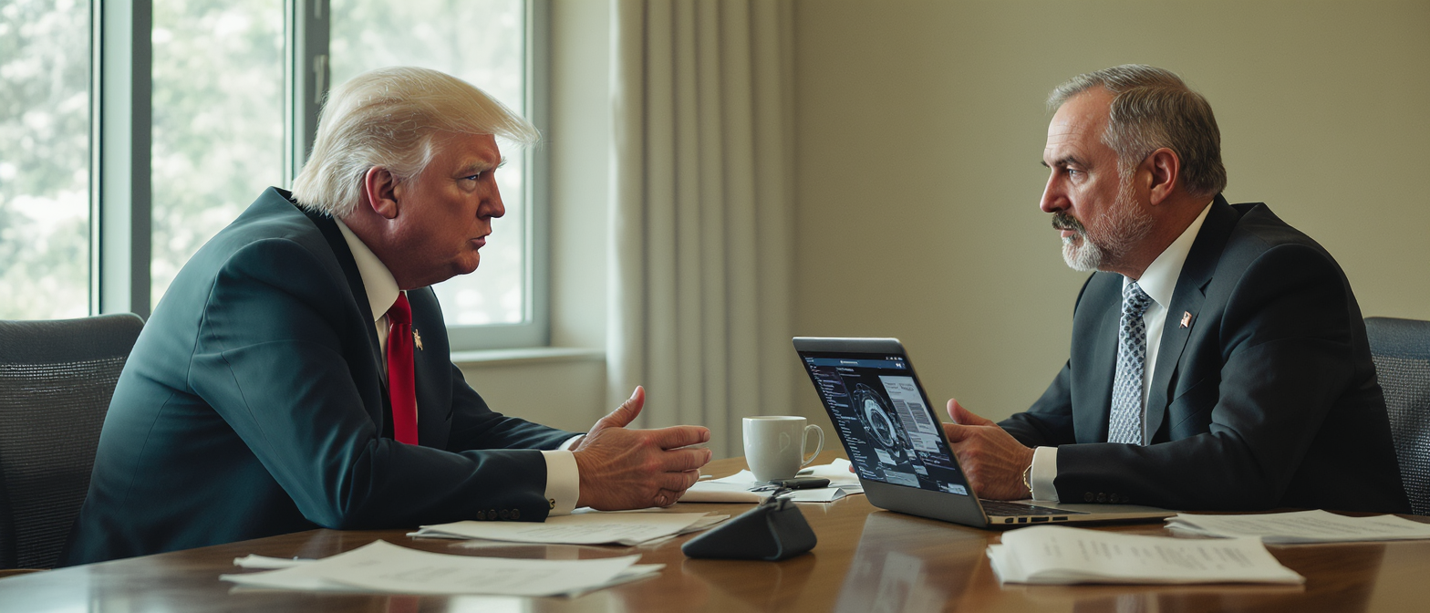 d&eacute;couvrez les tensions croissantes entre donald trump et anthropic, mettant en lumi&egrave;re un d&eacute;bat crucial sur les implications politiques, &eacute;thiques et philosophiques de l'intelligence artificielle militaire.