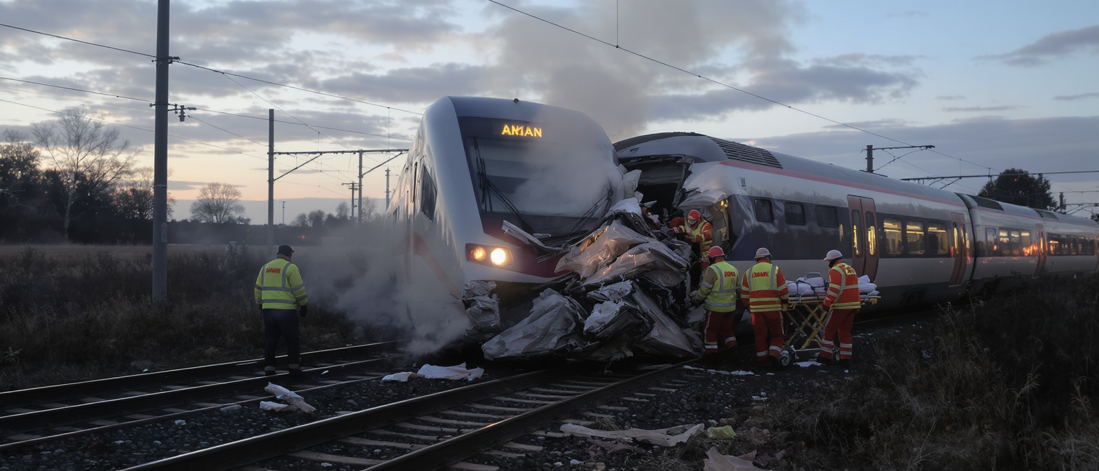 un grave accident de train au danemark a fait au moins 17 bless&eacute;s lors d'une collision ferroviaire. d&eacute;couvrez les d&eacute;tails de cet incident majeur.