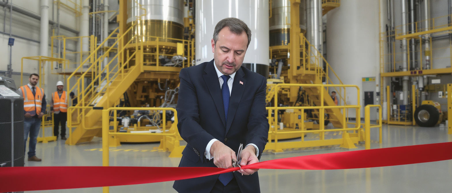 sébastien lecornu inaugure la nouvelle usine de fusées réutilisables de maiaspace à vernon, un pas important pour l'innovation et l'industrie spatiale française.